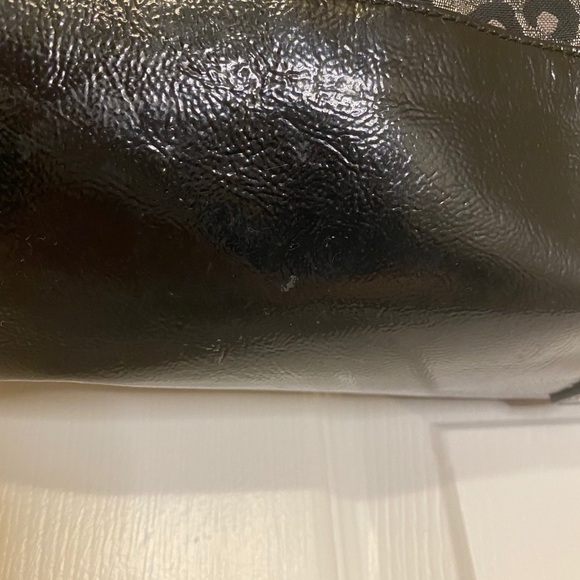 Coach Black Gray Metallic Ocelot Leopard Print Authentic Rare Sabrina Handbag - Picture 5 of 15